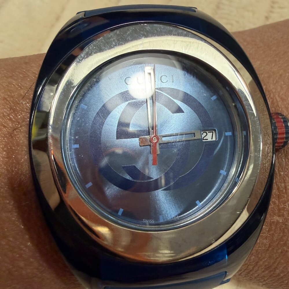 Authentic Gucci Watch – Blue Web Strap – Unisex